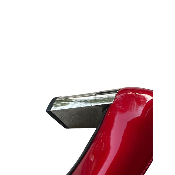 Stuart Weitzman Red Patent Leather Lucite Heels | 6.5 - Picture 9 of 9